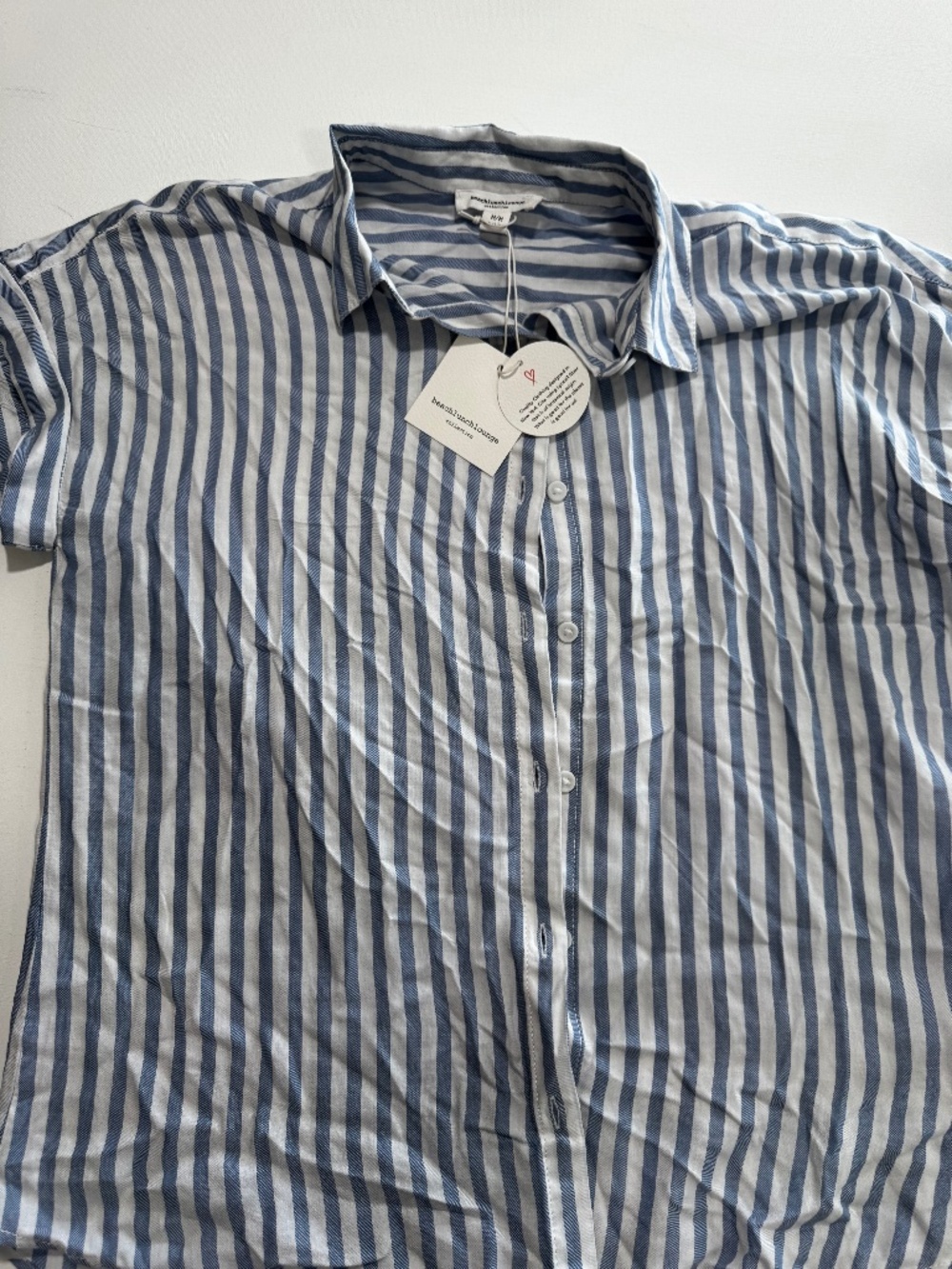 Women’s striped beach lounge shirt